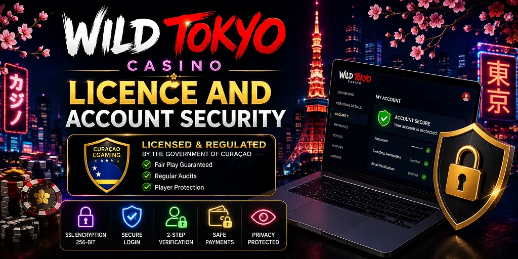 Wild Tokyo Casino Licence And Account Security
